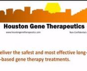 The goal of Houston Gene Therapeutics, Inc, is to develop, manufacture, and deliver the safest and most effective long-term treatments to fight the major diseases of our time - including inflammatory diseases (eg. atherosclerosis), aging, and cancer. Our lead HGT-Cardio-1 product (aka Cardio1, protected by 2 US patents) targets inflammation and thereby treats atherosclerosis in the best mouse model (LDLR-KO/HCD) of this human disease; and it compares favorably, appears to beat, statins (the stan
