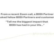 From a recent Zoom call, a BODi Partner asked fellow BODi Partners and customers,