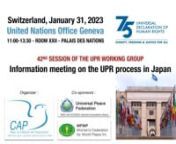 Information meeting on the UPR process in Japan -