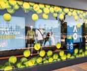 We joined forces with Rebel Sport and Dunlop to elevate the launch of the official Australian Open ball in key stores. nnWe worked on the campaign from the creative concept to production and installation, intending to emulate a downpour of tennis balls to capture attention and create interest. Our team raised the game through impactful window displays, energy and launch zones.nnStarting with the window display to spark the curiosity of people walking past, we took over the Rebel Chadstone store