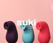 Suki rechargeable sonic vibe sends powerful pulsating waves while simultaneously vibrating your entire clitoris. With 10 pulsating/vibrating modes and 6 intensity levels, this vibe keeps you wanting more. The sleek design lends itself to effortless control as the finger handle easilyfits between your index and middle fingers, allowing you to maneuver the silky, smooth silicone mouth over your clitoris for maximum pleasure. Completely submersible, this pulsating vibe is up for any type water play