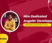Now hire Angular Developers is easy with Uplers. You can create a new-age application for a new-age generation with fewer bugs. Visit the link to hire now!nhttps://www.uplers.com/hire-angularjs-developers/