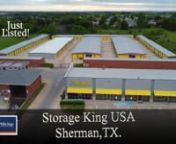 Storage King USA is a 337-unit, 55,600 net rentable square foot self-storage facility that was constructed in 2006 in Sherman, Texas just north of the DFW Metroplex. The property sits on approximately 6.3 acres of land and has 9 single story buildings containing 97 climate control units, 238 non-climate drive up units and 2 commercial office spaces. Storage King USA has an attractive brick façade along with many amenities commonly found in Class “A” self-storage facilities. There is a gated