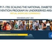 DP17-1705: That’s A Wrap &#124; Reflections &amp; CelebrationnnFaciliator:nSusan Van Aacken, Public Health Advisor, CDC Centers for Disease Control and Prevention, Division of Diabetes TranslationnnThe DP17-1705 Scaling the National Diabetes Prevention Program in Underserved AreasnVirtual Showcase Conference serves as the Centers for Disease Control and Prevention&#39;s interactive virtual experience culminating and showcasing the work accomplished over the past 5+ years under the DP17-1705 cooperative