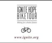 Day 1 Kick Off!nnAfter weeks of preparation, we have finally commence Ignite Hope Bike Tour! Armando Yzaguirre, Tom Bakos and I are expecting to ride an average of 77 miles a day!nnStay tuned:n@ignitestweetsn@mark_vegannfacebook.com/ignitehopebiketournwww.ignite.org
