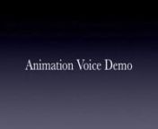 Animation Mimicry VO Demo from policesiren