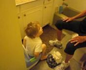 Bodhi's First Day Potty Training With G'Mas from potty