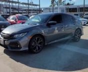 This is a USED 2019 Honda Civic Hatchback SPORT offered in Tustin California by Tustin Toyota (USED) located at 44 Auto Center Drive, Tustin, CaliforniannStock Number: 24T1707AnnCall: 877-360-7744nnFor photos &amp; more info: nhttp://used.tustintoyota.netlook.com/detail/used-2019-honda-civic-hatchback-sport-tustin-ca-a18524349.htmlnnHome Page: nhttps://www.tustintoyota.com