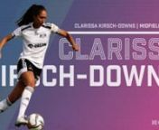 Clarissa Kirsch-Downs is a center midfielder from Gambrills, Maryland, United States. She played four years of Division I football at LaSalle University in the United States, where she won two conference championships and one conference tournament, reaching the NCAA Tournament twice. nnAfter graduation, she joined Roma Calcio Femminile where she helped the team reach the Round of 16 in the Coppa Italia with two goals versus Lazio before the season was cancelled due to Covid. Clarissa returned to