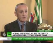 “There is an enormous amount of work ahead” – Abkhazian PresidentnnThe republic of Abhkazia in the Caucasus will elect a new president in just over a week, following the death of its leader after cancer treatment.nRT interviews Aleksandr Ankvab, the acting President of Abkhazia and one of the candidates in the upcoming presidential elections.nRT: The upcoming presidential election will be the second since Abkhazia gained recognition. How hard it is for Abkhazia to live as an independent st