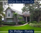 This is a walkthrough video of a house for sale at 10526 Boca Pointe Dr. in D. Phillips, Florida.