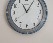 Beautiful colock with sweep second hand and completely silence putting on the bed room. highly recommendednn==&#62;https://www.ohclocks.com.au/products/seiko-roan-blue-wall-clock-32cm