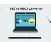 eSoftTools PST to MBOX Converter Software is the best solution for exporting emails from Outlook to MBOX. This is a straightforward application that gives quick procedure to perform the conversion. It&#39;s simple to convert PST files to MBOX. This software is compatible with all versions of Windows, including 10, 8.1, 8, 7, Vista, XP, and all previous versions, and it offers live previews during the PST to MBOX conversion. All users can get access to its demo version. Where you can convert up to 25