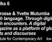 BPA Talks 6:nJulia Grosse &amp; Yvette Mutumba n