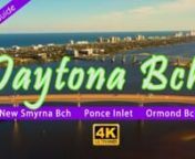 Stock footage of this video of Daytona Bch is available, contact Info@TampaAerialMedia.com.nIn this video as well as Daytona Bch we show New Smyrna Bch, Ponce Inlet, and Ormond Beach.Below are addresses and links to help you plan your Daytona Beach Getaway.nnCRUISESnRiver Deck Marina(3:35) 111 N. Riverside Dr, New Smyrna Bch (RiverDeckMarina.com)nMarine Discover Center Eco Cruise (3:41) 520 Barracuda Blvd, New Smyrna BchnFun Cat Sailing (7:33) 4958 S Peninsula Dr, Ponce Inlet (FunCatSailing.