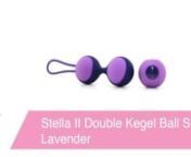 https://www.pinkcherry.com/products/stella-ii-double-kegel-set-in-lavender(PinkCherry US)nnhttps://www.pinkcherry.ca/products/stella-ii-double-kegel-set-in-lavender(PinkCherry Canada)nnA beautifully crafted set of silky silicone-wrapped kegel balls from Jopen&#39;s luxurious Key collection, the Stella II is a fantastic take on the classic ben wa ball, created for perfect customization, pleasurable wear, and even more pleasurable results.nnTucked securely into a velvety silicone girdle, two of th