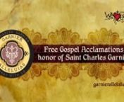 Free Gospel Acclamations • Music for Alleluia before the Gospel, Year ABCnhttp://ccwatershed.orgnSt. Charles Garnier Alleluia Projectngarnieralleluias.orgnFree Alleluia PDF scores for organist &amp; vocalistngarnieralleluias.comnThousands of scores, Mp3&#39;s, Videos, and much more!nhttp://musicfortheliturgy.org has more free Sacred music.nProduced by Corpus Christi WatershednAlleluia before the Gospel, Music for Mass AlleluianGospel Acclamations based on Gregorian chantnFree Gospel Acclamations f