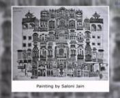 Title: Hawa MahalnMedium: Black gel pen nBase: PapernSize: A3nnDescription:nHawa Mahal is a beautiful palace, built from red and pink sandstones in Jaipur. It is a world heritage site, known for its magnificent construction and beauty. It is built in the shape of lord Krishna&#39;s crown. nSaloni Jain (17 years) is a student of Don Bosco School, Guwahati, Assam.nThis painting was shortlisted in Khula Aasmaan drawing and painting contest for April to June 2020.nnKnow more about Khula Aasmaan : https: