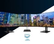 22V2Q, 24V2Q, 27V2QnThese three elegant, super-slim monitors are equipped with 3-sides frameless IPS panels in Full HD (1920x1080 pixels) resolution, offering wide viewing angles (178/178) and accurate colours (72% NTSC gamut coverage). nnThe new and innovative frameless “edge” design hides the display frame behind the panel for an ultra clear look. The sleek appearance continues with an extra slim side profile (7.7 mm for 21.5” and 23.6”, 7.9 mm for 27”), and finishes off with a pure,