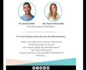 800 million active users worldwide.n1 billion videos viewed everyday.nOver 2 billion downloads.nHow to utilize TikTok for yournmarketing efforts?n430_tiktok_w...nJoin our 3-part webinar and get a step-by-step trainingnon how to create a hit TikTok account