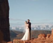 Before dawn, We joined Amanda Vaelynn Photography and took off towards the vortex know as Cathedral Rock for Kayla &amp; Jess&#39;s red mesa sunrise elopement. To plan your elopement adventure, head over to https://wearefostercreative.com