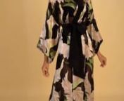 Olivia-von-Halle-Queenie-Damassé-Silk-Devore-Kimono-Style-Robe-Black-Palm-Print-SS2268 from ss olivia