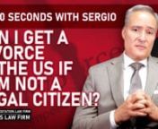 In this video, Florida Attorney Sergio Cabanas explains whether you can get a divorce in the US if you&#39;re a non-Citizen. He has outlined this topic in a brief 60-second overview to provide you with important information in a concise fashion. nnPara la version en español, ver aquí:n¿Puedo divorciarme en US si no soy ciudadano Americano?nhttps://vimeo.com/606746412nn***Please note that the information in this video is not an adequate substitute for a consultation with an attorney who is knowled