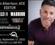 This Friday, September 17th at 2PM EDT, we are joined by Veteran Editor Sean Albertson, ACE whose work includes