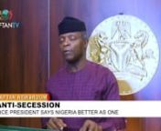 Vice President Says Nigeria Is Better As One, Tune in for more News Stories with Damilola Ajao on KAFTANTV Newsroom Showing on KAFTAN TV Startimes Channel 480 DTH, 124 DTT .LIVE 1PM daily.nnVisit &#124; www.kaftan.tvn#imagineabeautifulworld #KAFTANTV # newsroom #share #comment #like #watch