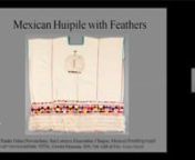 The huipil—a garment worn by women in Mexico from the time before the arrival of the Europeans until the present day—is a landmark in Mesoamerican attire. Generally formed of handwoven cloth panels that are folded and stitched into a rectangular garment, they feature a rich array of materials, colors, techniques, and designs, and constitute one of the essential and dynamic forms of cultural identity.nnJoin the Fowler and Elena Phipps, scholar of textile traditions of the Americas, in welcomi