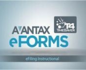 This AvanTax eForms training video guides the user through the process of filing Federal &amp; Provincial electronic (XML) returns.