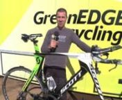 Lars Teutenberg presents GreenEDGE Time Trial Bike, equipped with NAGO EVO TTR