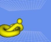 Real-time volumetric simulation of an elastic torus knot.nnThe simulation was realized using the &#39;oriented particles&#39; approach to shape matching developed by Matthias Müller and Nuttapong Chentanez.nnThe implementation will be used in the next version of the Visible Ear Simulator ( http://ves.cg.alexandra.dk ).