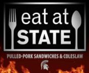 Ever wonder how to make a pulled pork sandwich the right way?Check out our first Eat at State video feature: Pulled Pork Sandwiches with Coleslaw, featuring Michigan State University&#39;s corporate chef Kurt Kwiatkowski.He takes you through all the steps needed to make this phenomenal sandwich that serves as great tailgate food or something to bring to a BBQ. We even have a guest taste tester, Tim Bograkos of the MSU Alumni Association, give his seal of approval.nnStay tuned for more features c