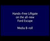 Kuga/Escape 2013: Primer SUV con apertura de portón de maletero por gestos (Hands-Free Tailgate)nnAll-New Escape SUV Features Hands-Free Liftgate.