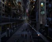 A static backplate was shot on HD1080 specs behind the ABC building in Chinatown. This Digital matte painting incorporates 3D elements such as Monorail, track and Pylons. Artists include: Meaghan Leonard, Lawrence Li, Brian Carlin, Martin Alvarez, James Bleakley, Thanh Dinh.nnNotethat this is work-in-progress. We are currently exploring the finer details of compositing. We are looking at further integrating the 2D &amp; 3D elements through use of atmospheric haze, light flickers &amp; subtle m