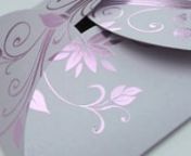 Elegant square card featuring an eye-catching floral design printed in foil on sturdy board with subtle texture. Comes with 1 inner card personalised to suit you, plus matching envelope. See more at www.lovepaper.com