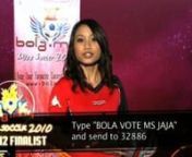 To vote for Miss Soccer Jaja, just type on your mobile phone
