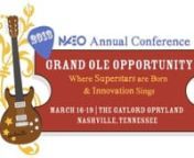 This video highlights the 2013 NAEO Conference, which will take place March 16-19 in Nashville, Tennessee.