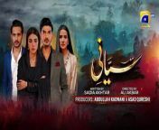 TO WATCHALL EPISODESCLICK THE LINK BELOWhttps://www.dailymotion.com/playlist/x7lwrd&#60;br/&#62;Writer: Sadia Akhtar&#124;Director: Ali Akbar&#60;br/&#62;Cast: Anmol Baloch (Kiran)&#60;br/&#62;Mohsin Abbas Haider (Zarbaab)&#60;br/&#62;Usama Khan (Zohaib)&#60;br/&#62;Saniya Shamshad (Ujala)&#60;br/&#62;Isha Noor (Ayesha)&#60;br/&#62;Erum Akhtar (Reema)&#60;br/&#62;Tipu Sharif (Bakhtiyar)&#60;br/&#62;Seemi Pasha (Zarbab’s Mother)&#60;br/&#62;Yasir Shoro (Rizwan)&#60;br/&#62;Parveen Akbar (Fazeelat)&#60;br/&#62;Beena Chaudhry (Nusrat)&#60;br/&#62;Ramhsa Akmal&#60;br/&#62;Hashim Butt&#60;br/&#62;Ali Akbar&#60;br/&#62;*Siyani Drama Story&#60;br/&#62;Siyani drama story is full of romance, emotions, suspense, and entertainment. The&#60;br/&#62;lead roles are performed by Anmol Baloch, Usama Khan, and Saniya Shamshad.&#60;br/&#62;Anmol Baloch is performing a negative role in this serial. Her character’s name is&#60;br/&#62;Kiran. Kiran is a selfish girl who never hesitates to play with the emotions of others&#60;br/&#62;for the sake of money. She got married to Mohsin Abbas Haider for money and&#60;br/&#62;create problems in his family life.&#60;br/&#62;Saniya Shamshad appeared after a long break and won the heart of her fans with&#60;br/&#62;a different look and incredible acting skills. There are many rising stars from&#60;br/&#62;Pakistan’s showbiz industry who are part of this drama.&#60;br/&#62;Anmol Baloch started her acting career in 2017. Her recent drama was “Ek Sitam&#60;br/&#62;Aur” with Usama Khan. Viewers appreciate their on-screen couple.&#60;br/&#62;Read MORE: Pakistani Drama Wabaal Cast Names &amp; Pics&#60;br/&#62;