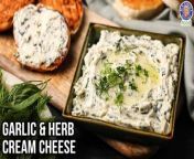 Garlic Herbs Cream Cheese &#124; How to make Garlic Herbs Cream Cheese at home &#124; Garlic Herb Recipe &#124; Homemade Cream Cheese Recipe &#124; Herb-and-Garlic-Flavored Cream Cheese &#124; Cheese Recipe &#124; Breakfast Garlic Herbs Cream Recipe &#124; Cream Cheese Recipe &#124; Delicious Homemade Breakfast Garlic Herbs Cream Cheese &#124; Snacks Recipe &#124; Quick &amp; Easy &#124; Rajshri Food&#60;br/&#62;&#60;br/&#62;Learn how to make at home with our Chef Ruchi Bharani&#60;br/&#62;&#60;br/&#62;Ingredients:&#60;br/&#62;1 ltr Full Fat Milk &#60;br/&#62;1 tbsp Vinegar + 2 tbsp Water&#60;br/&#62; Water &#60;br/&#62;4-5 Processed Cheese (cubes) &#60;br/&#62;1 tbsp Garlic (chopped)&#60;br/&#62; Salt (as per taste)&#60;br/&#62; Basil Leaves&#60;br/&#62; Dill Leaves (chopped) &#60;br/&#62; Parsley (chopped)&#60;br/&#62;8-10 Pickled Jalapenos (chopped)&#60;br/&#62; A pinch of Pepper Powder &#60;br/&#62; Olive Oil &#60;br/&#62; Fresh Herbs Leaves (for garnish)