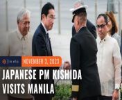Japanese Prime Minister Fumio Kishida arrives in Manila on Friday, November 3, his first stop in a two-city trip to Southeast Asia.&#60;br/&#62;&#60;br/&#62;Full story: https://www.rappler.com/philippines/japan-security-ties-spotlight-fumio-kishida-visits-manila-november-2023/
