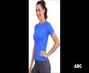 MathCat Short Sleeve Workout Tops for Women, Seamless Workout Shirts for Women, Yoga Athletic Shirts Soft Gym Tops