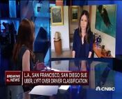 CNBC&#39;s Deirdre Bosa reports on California cities that are suing ridesharing companies Lyft and Uber. &#60;br/&#62;