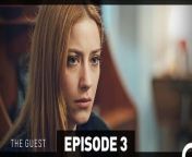 The Guest Episode 3 &#60;br/&#62;&#60;br/&#62;Escaping from her past, Gece&#39;s new life begins after she tries to finish the old one. When she opens her eyes in the hospital, she turns this into an opportunity and makes the doctors believe that she has lost her memory.&#60;br/&#62;&#60;br/&#62;Erdem, a successful policeman, takes pity on this poor unidentified girl and offers her to stay at his house with his family until she remembers who she is. At night, although she does not want to go to the house of a man she does not know, she accepts this offer to escape from her past, which is coming after her, and suddenly finds herself in a house with 3 children.&#60;br/&#62;&#60;br/&#62;CAST: Hazal Kaya,Buğra Gülsoy, Ozan Dolunay, Selen Öztürk, Bülent Şakrak, Nezaket Erden, Berk Yaygın, Salih Demir Ural, Zeyno Asya Orçin, Emir Kaan Özkan&#60;br/&#62;&#60;br/&#62;CREDITS&#60;br/&#62;PRODUCTION: MEDYAPIM&#60;br/&#62;PRODUCER: FATIH AKSOY&#60;br/&#62;DIRECTOR: ARDA SARIGUN&#60;br/&#62;SCREENPLAY ADAPTATION: ÖZGE ARAS