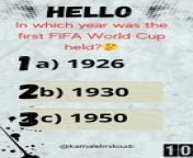 In which year was the first FIFA World Cup held
