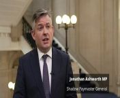Labour has challenged Rishi Sunak to name the date of the next election. The shadow paymaster general Jonathan Ashworth said it was in the “national interest” to declare the date as “businesses want to know what is happening.”&#60;br/&#62; &#60;br/&#62; Report by Ajagbef. Like us on Facebook at http://www.facebook.com/itn and follow us on Twitter at http://twitter.com/itn