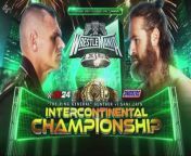 WWE Wrestlemania XL - Gunther vs Sami Zayn Official Match Card (2180p 4K) from www wwe video co