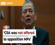 Deputy prime minister Fadillah Yusof dismisses the claim that an offer for a ‘confidence and supply agreement’ was made to opposition leader Hamzah Zainudin recently.&#60;br/&#62;&#60;br/&#62;&#60;br/&#62;Read More: &#60;br/&#62;https://www.freemalaysiatoday.com/category/nation/2024/03/17/unity-govt-did-not-offer-csa-to-opposition-mps-says-fadillah/&#60;br/&#62;&#60;br/&#62;Laporan Lanjut: &#60;br/&#62;https://www.freemalaysiatoday.com/category/bahasa/tempatan/2024/03/17/fadillah-nafi-kerajaan-tawar-csa-kepada-pembangkang/&#60;br/&#62;&#60;br/&#62;Free Malaysia Today is an independent, bi-lingual news portal with a focus on Malaysian current affairs.&#60;br/&#62;&#60;br/&#62;Subscribe to our channel - http://bit.ly/2Qo08ry&#60;br/&#62;------------------------------------------------------------------------------------------------------------------------------------------------------&#60;br/&#62;Check us out at https://www.freemalaysiatoday.com&#60;br/&#62;Follow FMT on Facebook: https://bit.ly/49JJoo5&#60;br/&#62;Follow FMT on Dailymotion: https://bit.ly/2WGITHM&#60;br/&#62;Follow FMT on X: https://bit.ly/48zARSW &#60;br/&#62;Follow FMT on Instagram: https://bit.ly/48Cq76h&#60;br/&#62;Follow FMT on TikTok : https://bit.ly/3uKuQFp&#60;br/&#62;Follow FMT Berita on TikTok: https://bit.ly/48vpnQG &#60;br/&#62;Follow FMT Telegram - https://bit.ly/42VyzMX&#60;br/&#62;Follow FMT LinkedIn - https://bit.ly/42YytEb&#60;br/&#62;Follow FMT Lifestyle on Instagram: https://bit.ly/42WrsUj&#60;br/&#62;Follow FMT on WhatsApp: https://bit.ly/49GMbxW &#60;br/&#62;------------------------------------------------------------------------------------------------------------------------------------------------------&#60;br/&#62;Download FMT News App:&#60;br/&#62;Google Play – http://bit.ly/2YSuV46&#60;br/&#62;App Store – https://apple.co/2HNH7gZ&#60;br/&#62;Huawei AppGallery - https://bit.ly/2D2OpNP&#60;br/&#62;&#60;br/&#62;#FMTNews #UnityGovernment #OfferCSA #OppositionLeaders #FadillahYusof