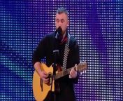 Watching this clip may leave you with a lump in your throat.&#60;br/&#62;Brick layer Robbie&#39;s awesome vocals cement his place in the next round.